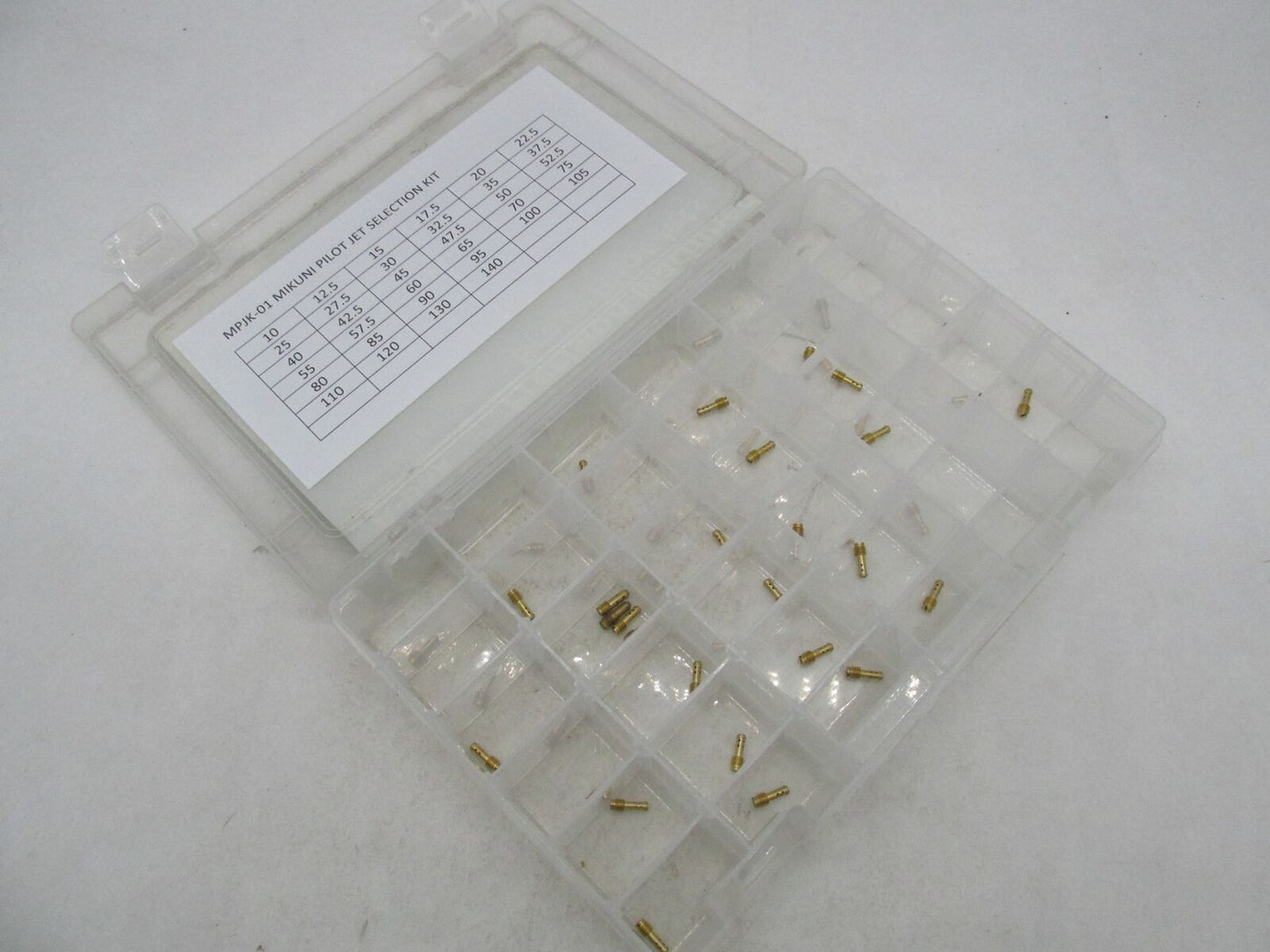 Large Mixed lot of EBC Motorcycle Mikuni Brass Machined Carb Pilot Jets MPJK-01