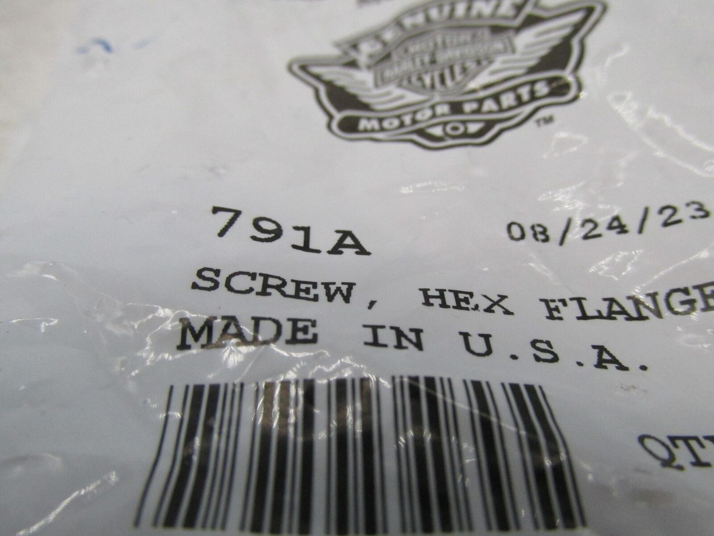 Lot of 4 Harley-Davidson Genuine NOS Hex Flange Bolt Screws 791A