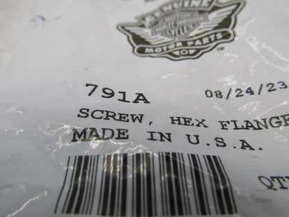 Lot of 4 Harley-Davidson Genuine NOS Hex Flange Bolt Screws 791A