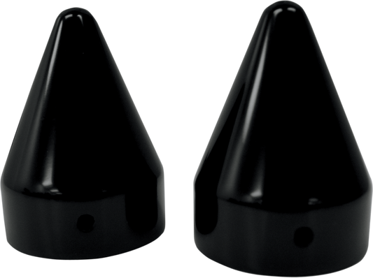 LA Choppers Axle Caps - Black Spike Black LA-7811-00B