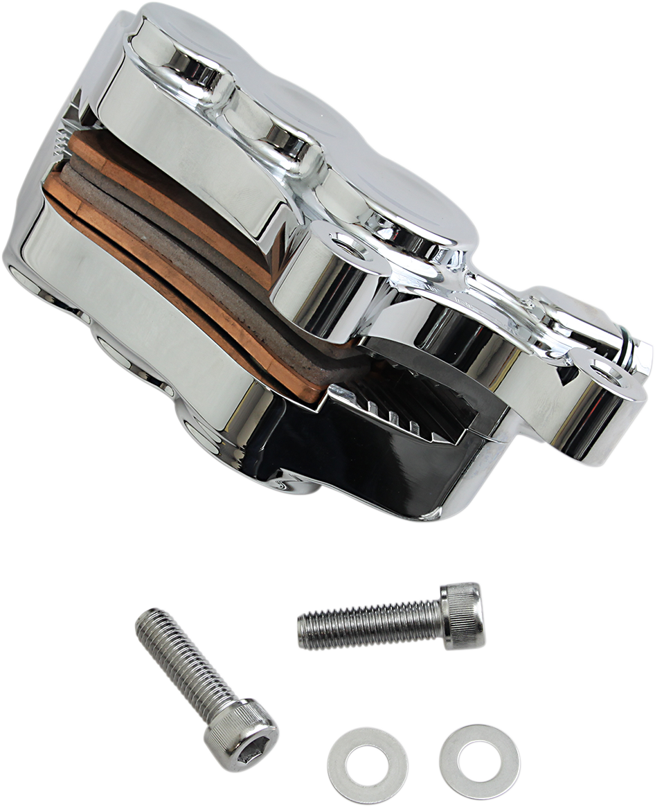 Arlen Ness Tech Brake Calipers 6 Piston Chrome Front Right 02-216