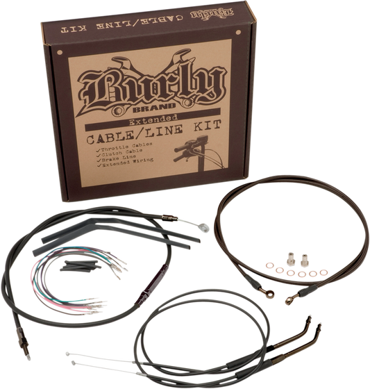Burly Extended Cable/Brake Line Kit for Burly Ape Handlebars 14in B30-1034