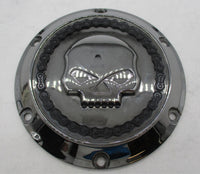 Harley Davidson Willy G Skull Smoke Chrome Derby Cover Chain Border 25700258