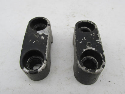 Pair of Vintage Triumph BSA Black Axle Fork Clamps Caps