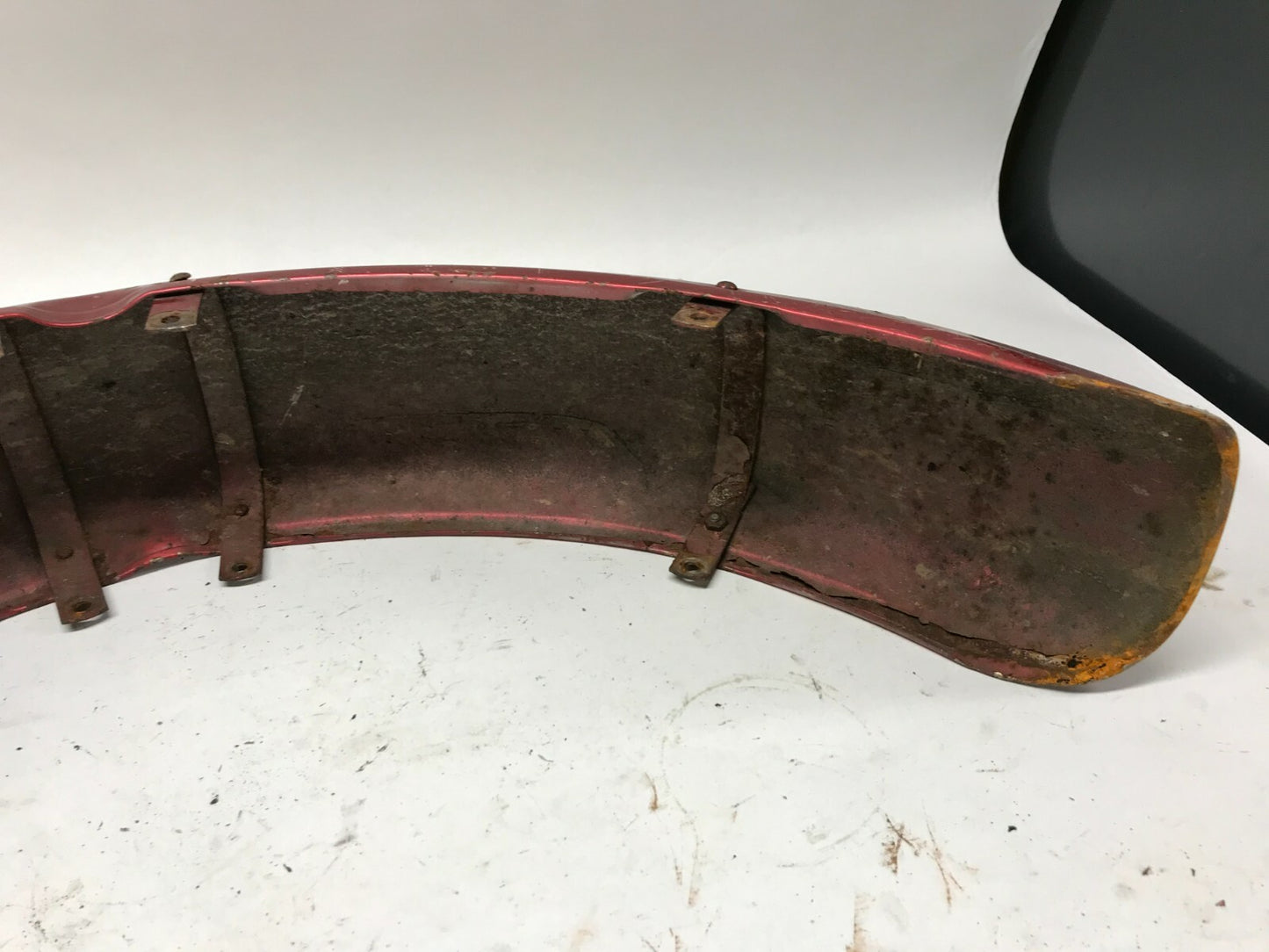 Vintage Harley Davidson Ironhead Front 5"  Fender Red no Dents Metal X