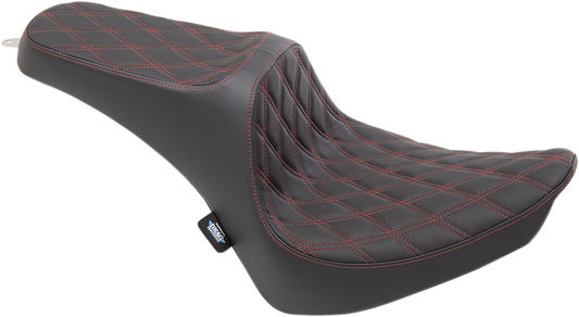 Drag Specialties Predator III Seats Black Red 0802-1361