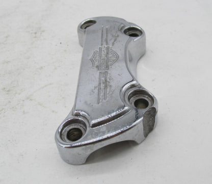 Harley-Davidson Chrome Riser Clamp Cover with Bar Shield Logo 56567-86B