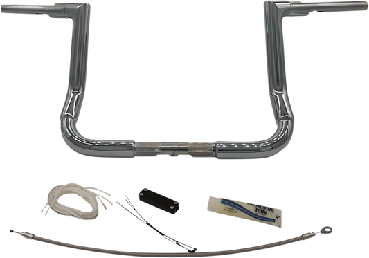 Fat Baggers, Inc. 1-1/2" EZ Install Flat Top Handlebar Kit 12" Chrome 609112