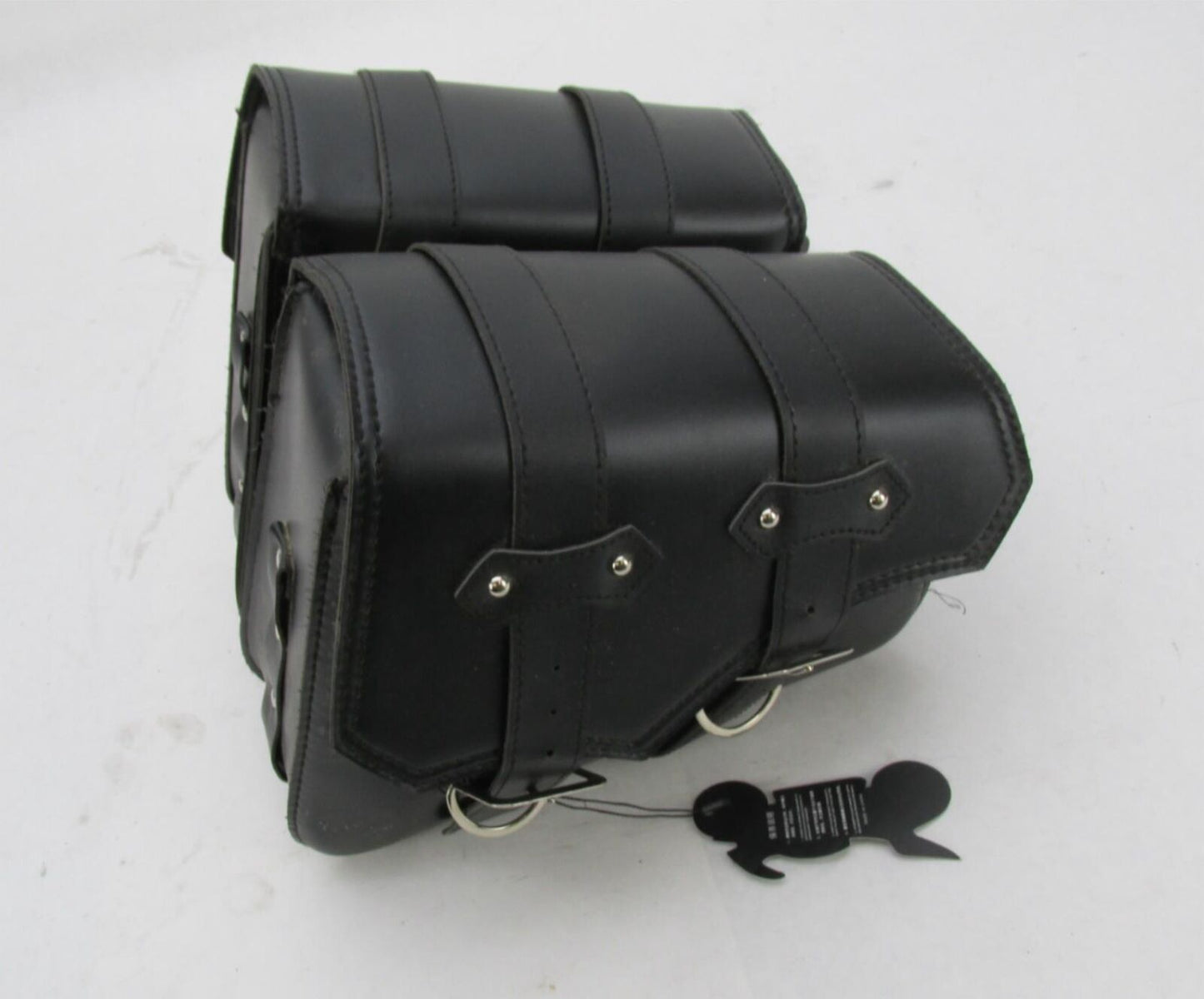 Pair of Synthetic Leather Universal Motorcycle Saddlebags Harley Honda Yamaha