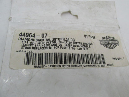Harley Davidson Genuine NOS Dyna Softail Upper Brake Line Diamondback 44964-07