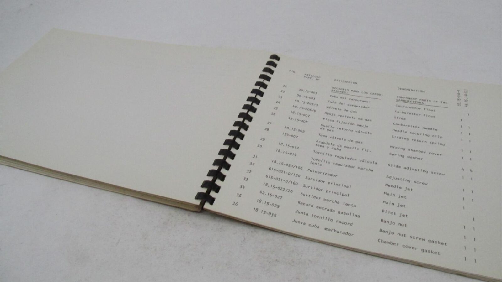 Bultaco Original Factory 1974 Sherpa T 91-92 Parts List Catalog Book 92.32-117