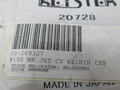 Lot of 5 Harley Davidson Keyster CV Keihin Carburetor Main Jets #190 20728