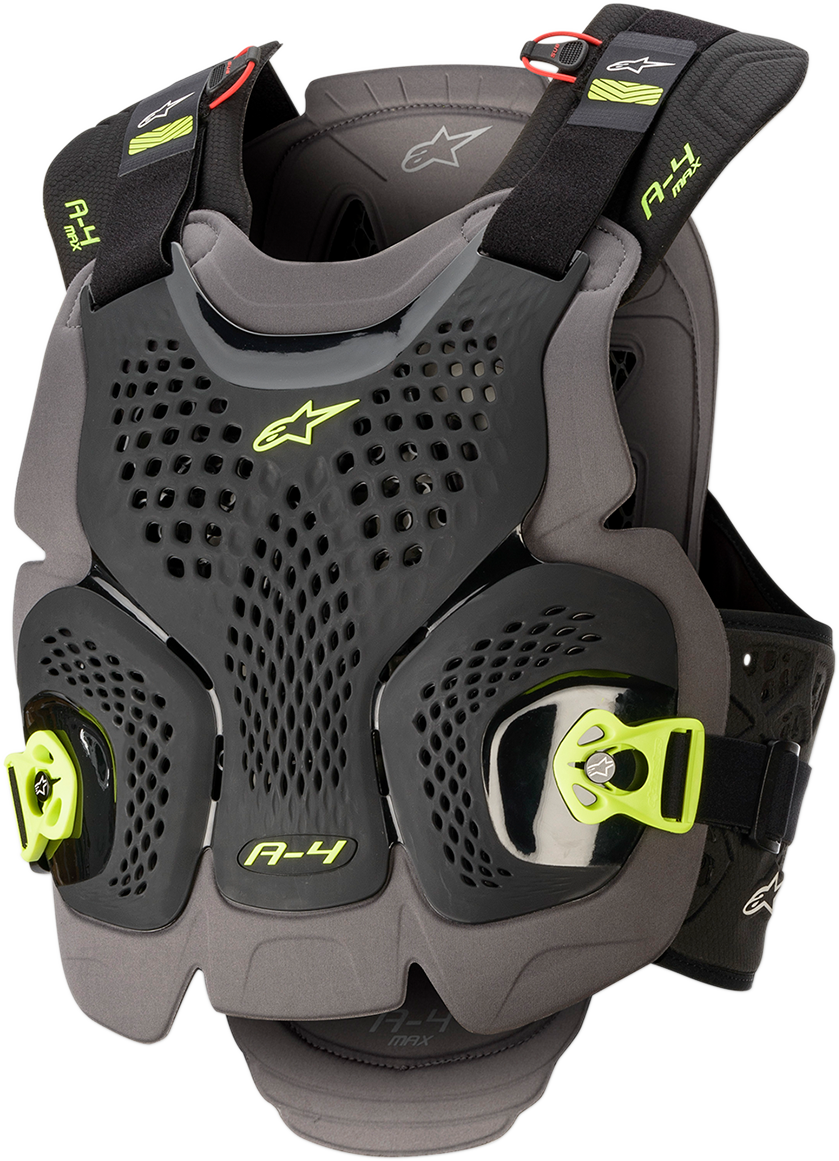 Alpinestars A-4 Max Chest Protector Black/Yellow XS/S 67015201155XS/S