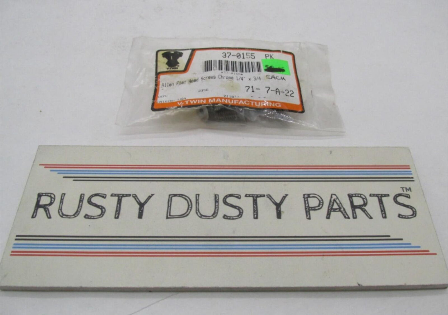 Lot of 9 Harley Davidson V-Twin Allen Flat Head Screws 1/4" x 3/4 37-0155 2356
