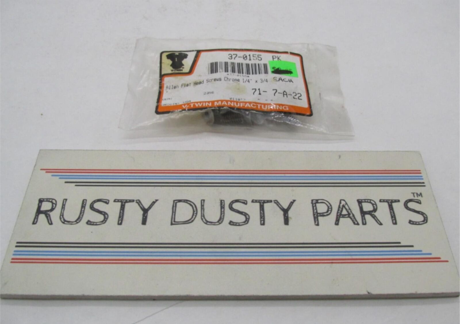 Lot of 9 Harley Davidson V-Twin Allen Flat Head Screws 1/4" x 3/4 37-0155 2356