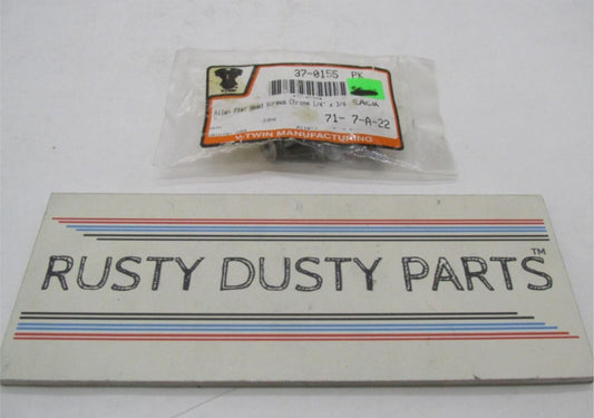 Lot of 9 Harley Davidson V-Twin Allen Flat Head Screws 1/4" x 3/4 37-0155 2356