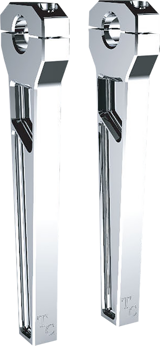 Todd's Cycle 1" Clamping Riser 10" Rise Chrome TD-R11-10