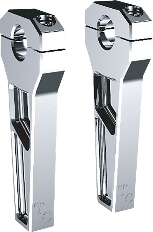 Todd's Cycle 1-1/8" Clamping Riser 6" Rise Chrome TD-R21-06