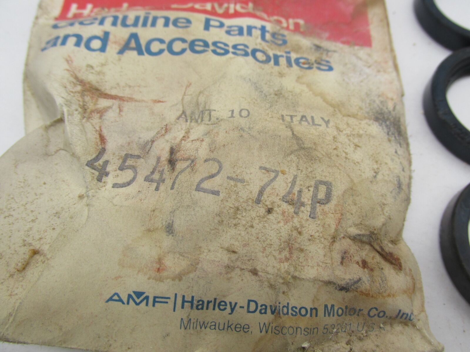 Lot of 6 Harley Davidson Genuine NOS Aermacchi Fork Slider Seals 45472-74P