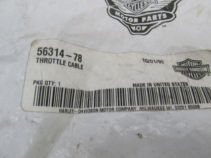Harley-Davidson Genuine NOS Control Wire Throttle Cable 56314-78