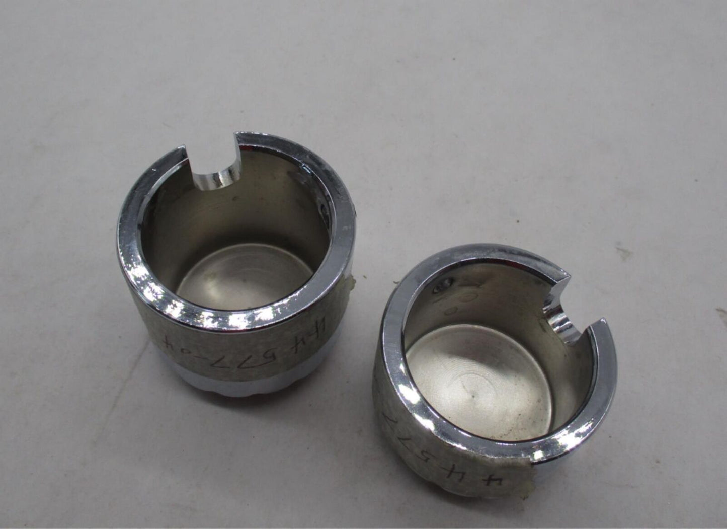 Set of Harley Davidson Chrome Fluted Front Axle Covers 44577-04