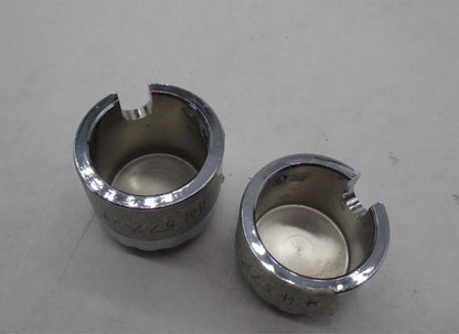 Set of Harley Davidson Chrome Fluted Front Axle Covers 44577-04