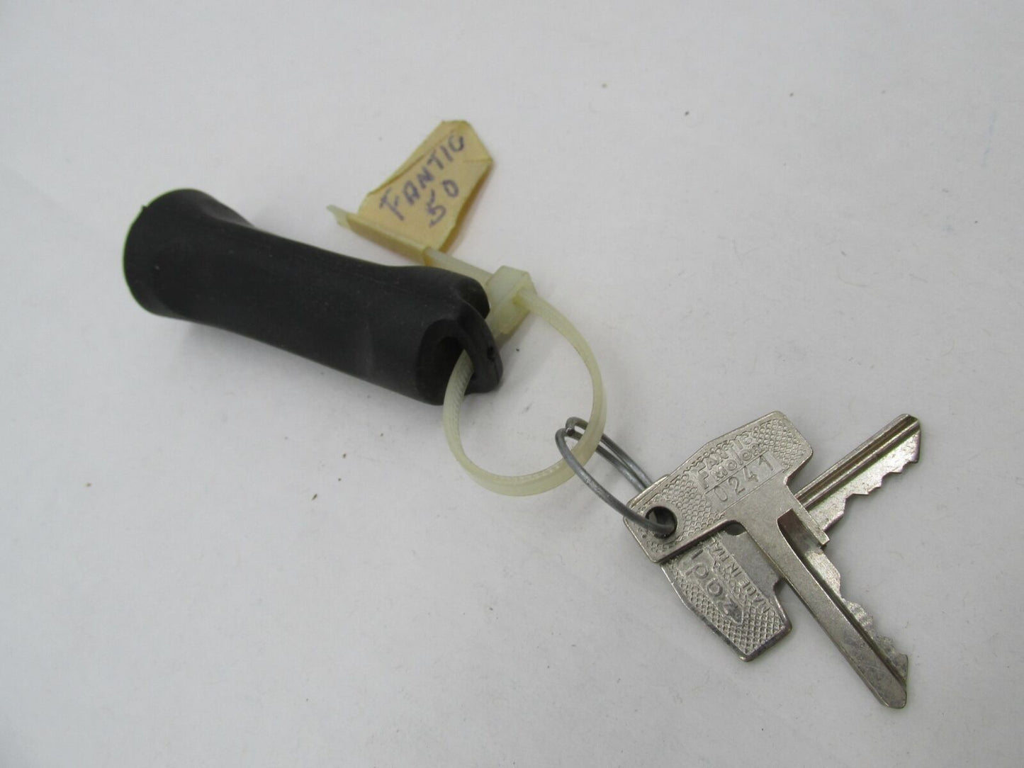 Vintage Fantic Motor 50 Dealer Documents And Motorcycle Ignition Key Set