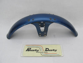 Vintage Original Triumph BSA Harley 4" Blue Front Fender