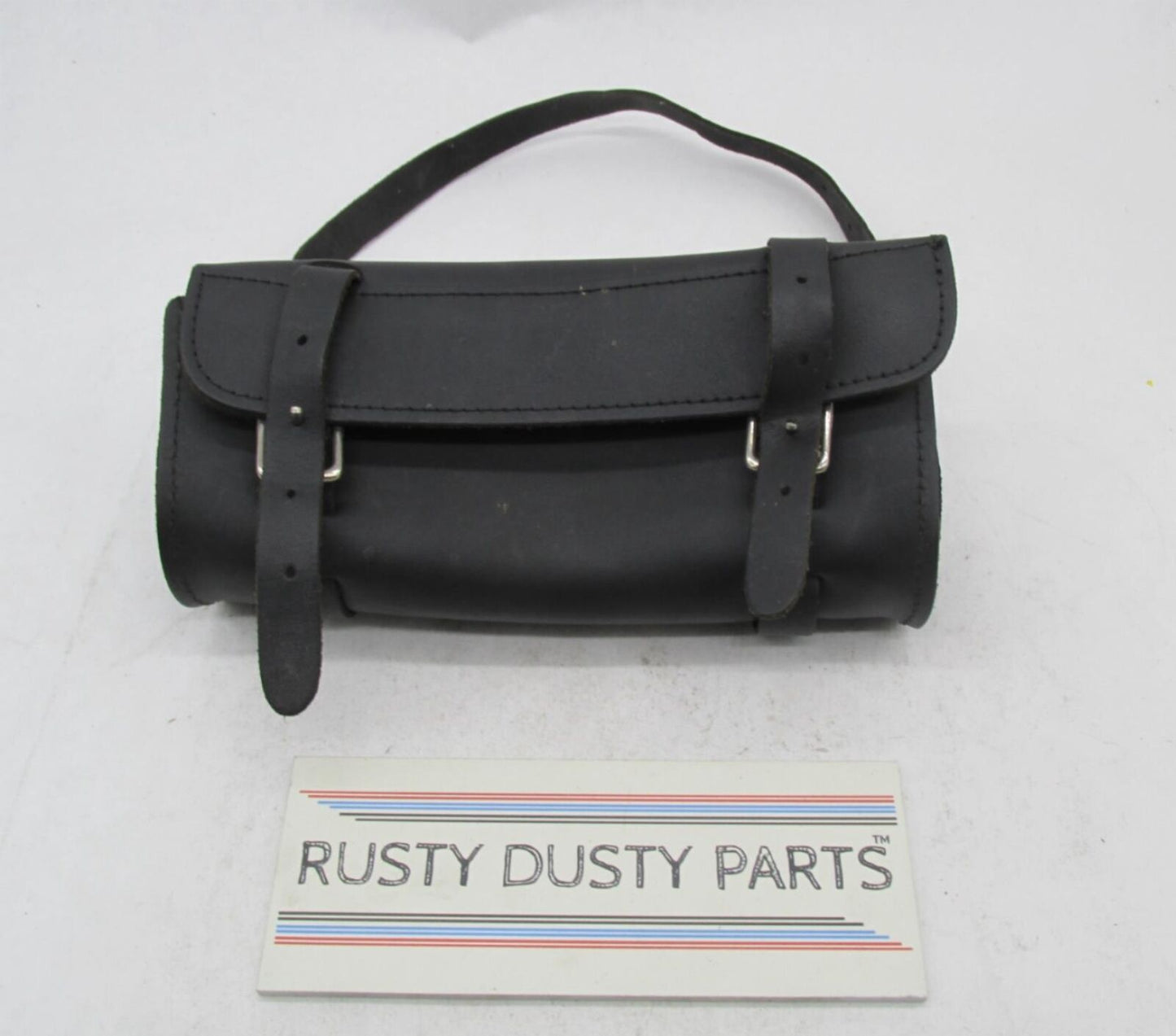 Universal Motorcycle Harley Buckle Fork Tool Pouch Synthetic Leather 10x5x2.5"