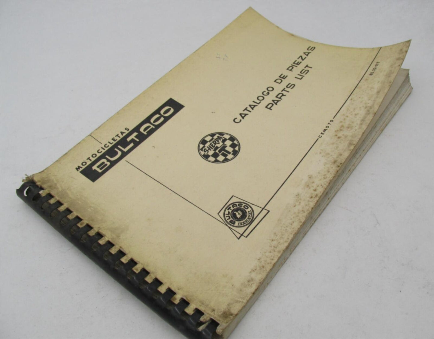 Bultaco Original Factory 1971 Sherpa T Parts List Catalog Book 80.32-117