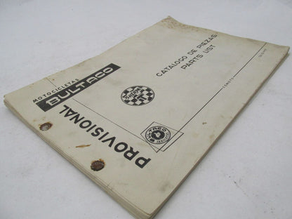 Bultaco Original 1973 Sherpa T Provisional Parts List Catalog 124.32-P117