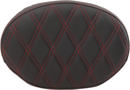 Drag Specialties Oval Backrest Pad Red Thread 0822-0430