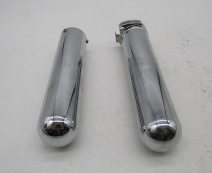 Harley Davidson Custom Chopper Rounded Smooth Chrome Handlebar Grips