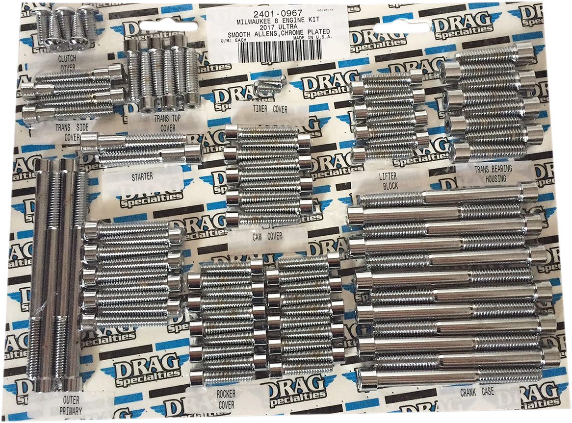 Drag Specialties M-Eight Engine Bolt Kits Smooth 2401-0967