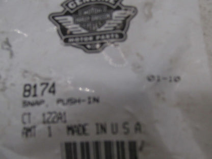 Harley Davidson Genuine NOS Push-in Snap Rivet 8174
