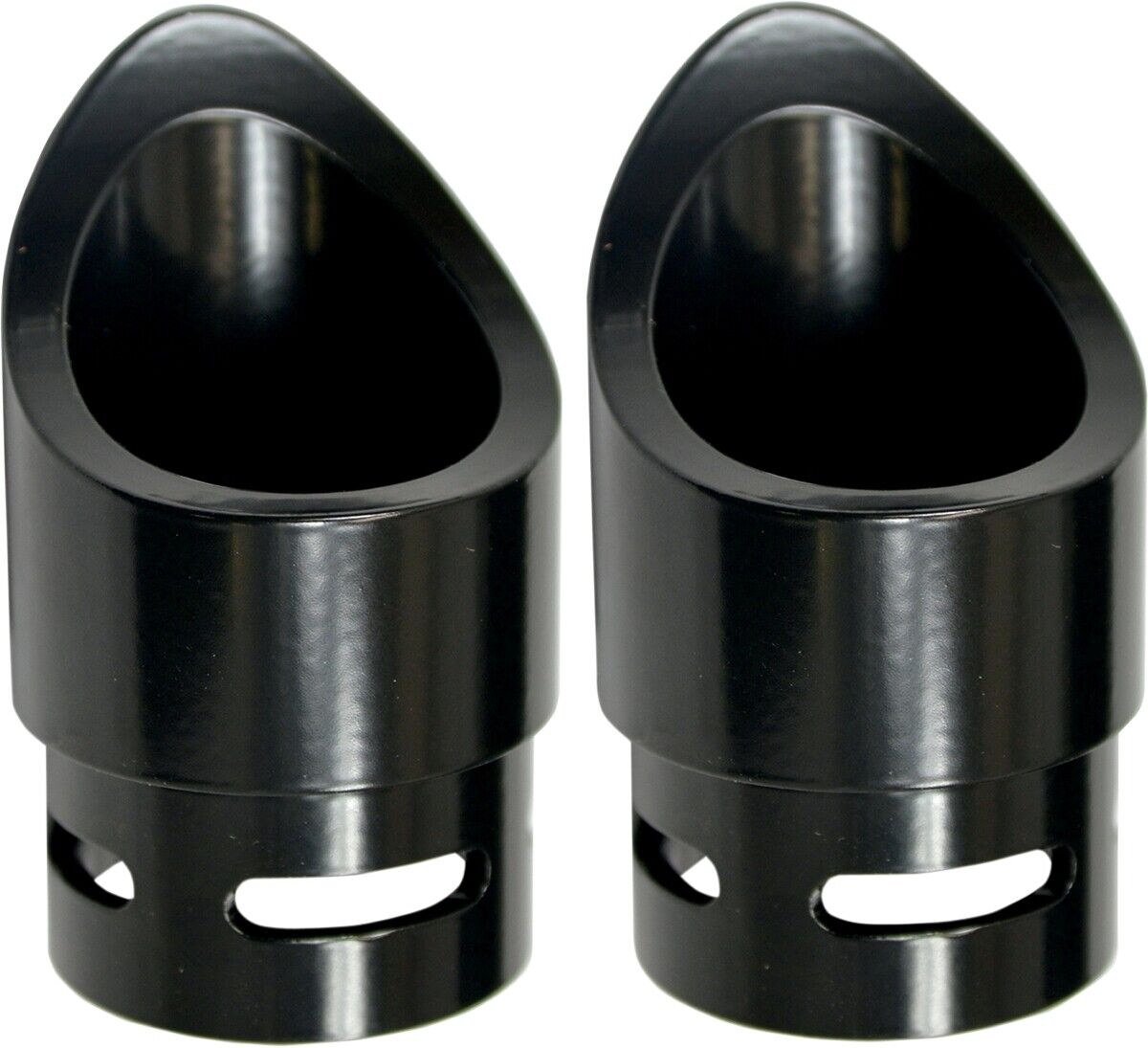 Baron Family Jewel Exhaust Tips Mini Scalloped - Black BA-1100-02B