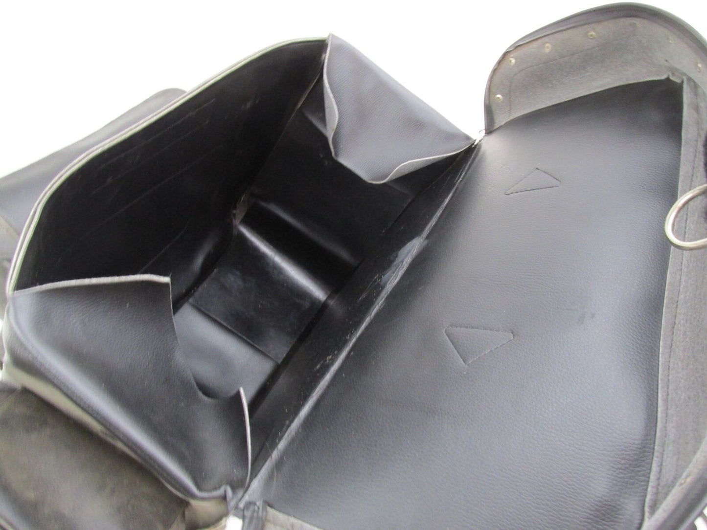 Harley Davidson Black Synthetic Leather Studded Sissy Bar Backrest Touring Bag