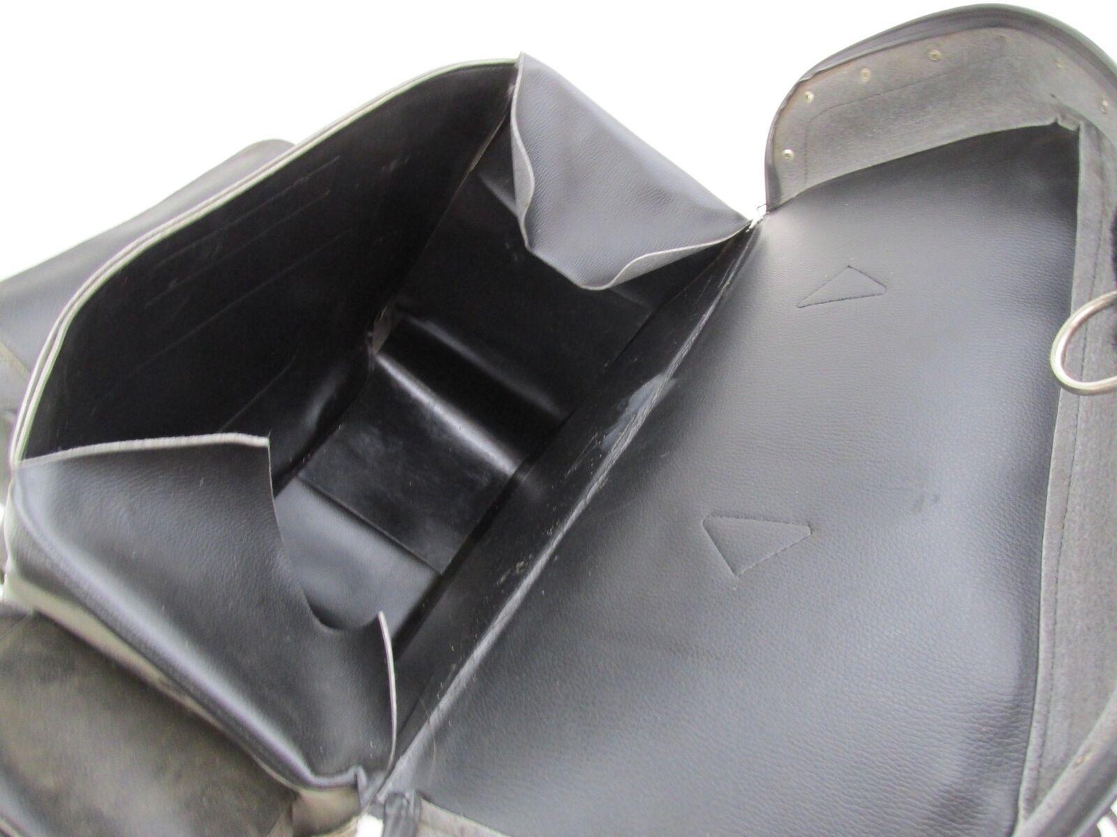 Harley Davidson Black Synthetic Leather Studded Sissy Bar Backrest Touring Bag