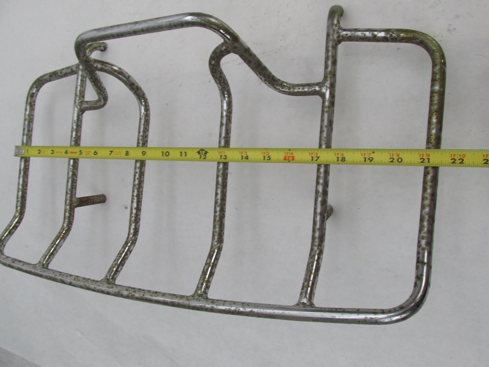 Used Motorcycle Chrome Patina Luggage Rack 22" x 12"