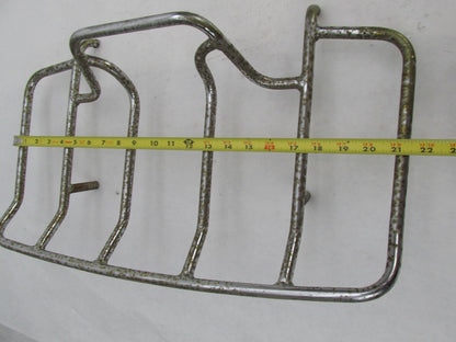 Used Motorcycle Chrome Patina Luggage Rack 22" x 12"