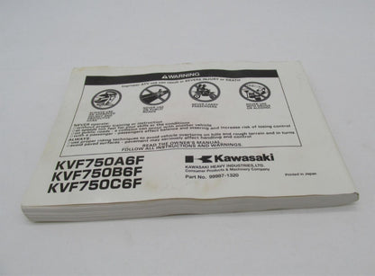 Kawasaki Factory Brute Force 750 Owner's Manual KVF750A6F KVF750B6F 99987-1320