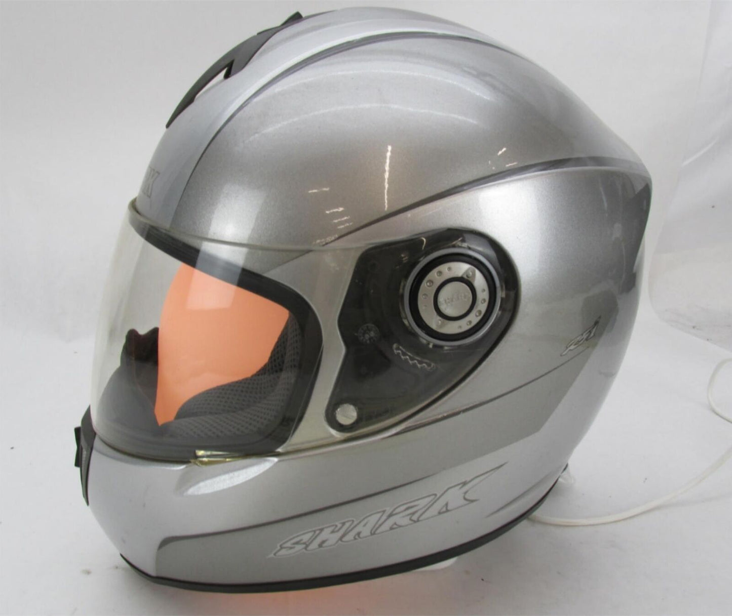Shark Fusion Silver Full Face Motorcycle Helmet Extra Small XS 22-05