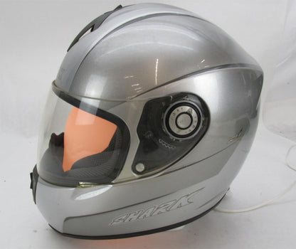 Shark Fusion Silver Full Face Motorcycle Helmet Extra Small XS 22-05