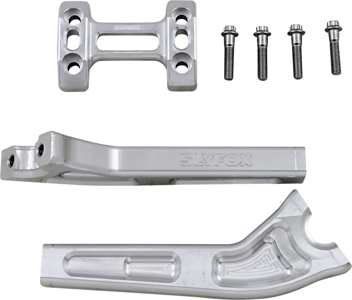 SLYFOX Handlebar Riser Kit Raw Pullback - 8" - 1" Handlebars TM-SLY11