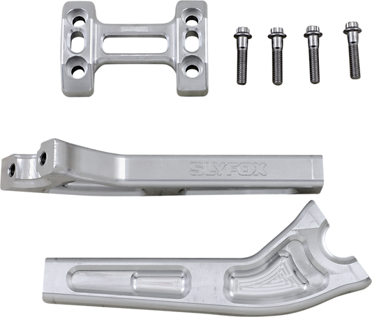 SLYFOX Handlebar Riser Kit Raw Pullback - 8" - 1" Handlebars TM-SLY11