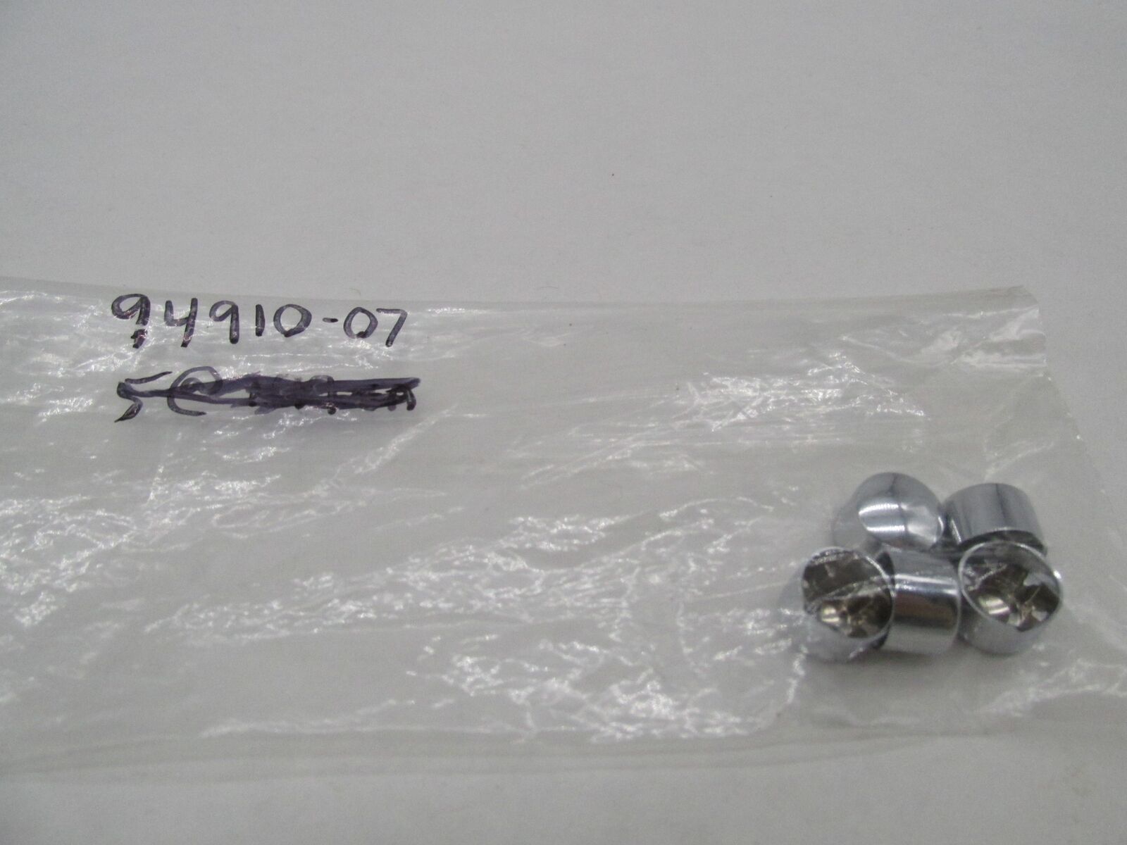 Lot of 5 Harley-Davidson Genuine NOS Chrome Bolt Trim Covers 94910-07