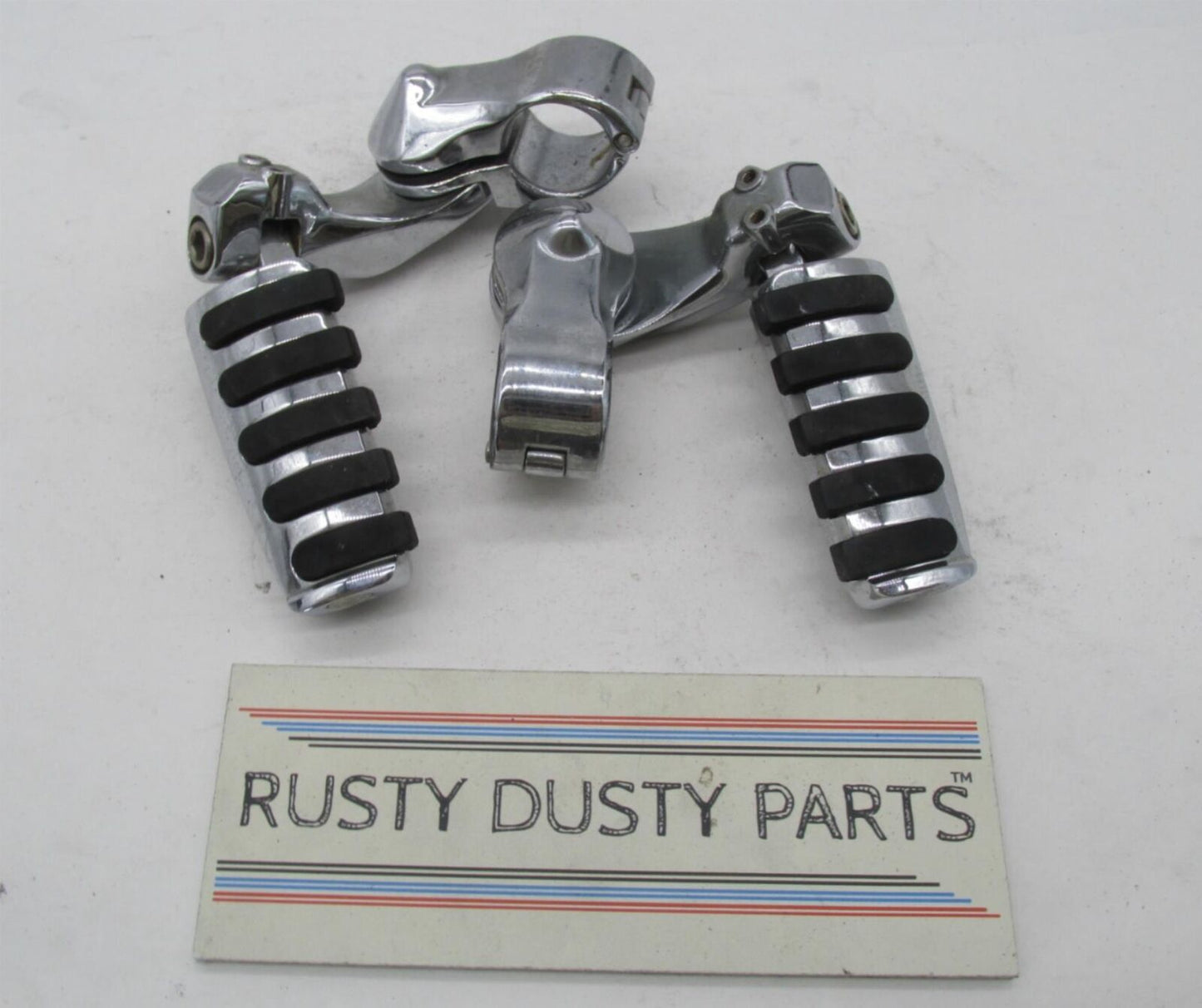 Set of Harley-Davidson Genuine Highway Pegs with Crash Bar Clamp Brackets