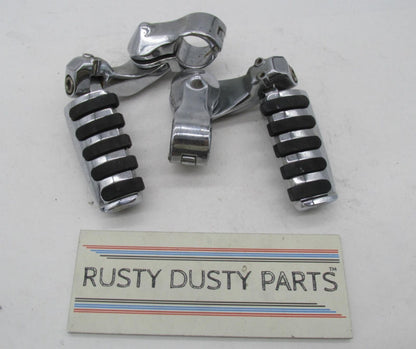 Set of Harley-Davidson Genuine Highway Pegs with Crash Bar Clamp Brackets