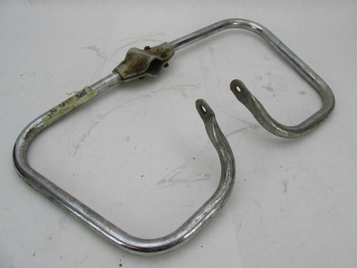 Vintage Chrome Patina Motorcycle Crash Engine Guard Bar Triumph Honda Yamaha CZ