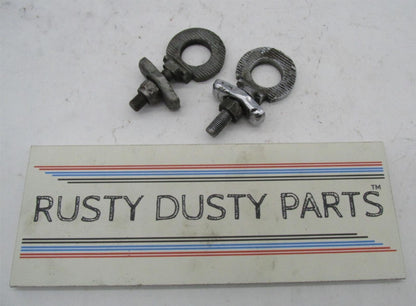 Pair Triumph 1954-73  650 6T T110 T120 TR6 Rear Axle Chain Tensioner Adjusters